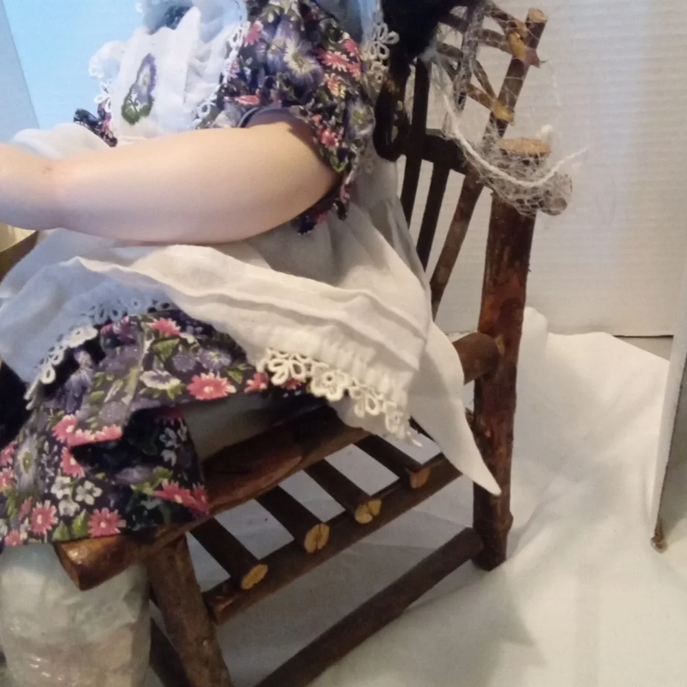 Vintage BlackBerry Blossom Porcelain Doll